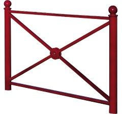 Barrière DELORME boule - Serem - longueur 154 cm - hauteur 105 cm - tube acier - peinture époxy antirouille_0