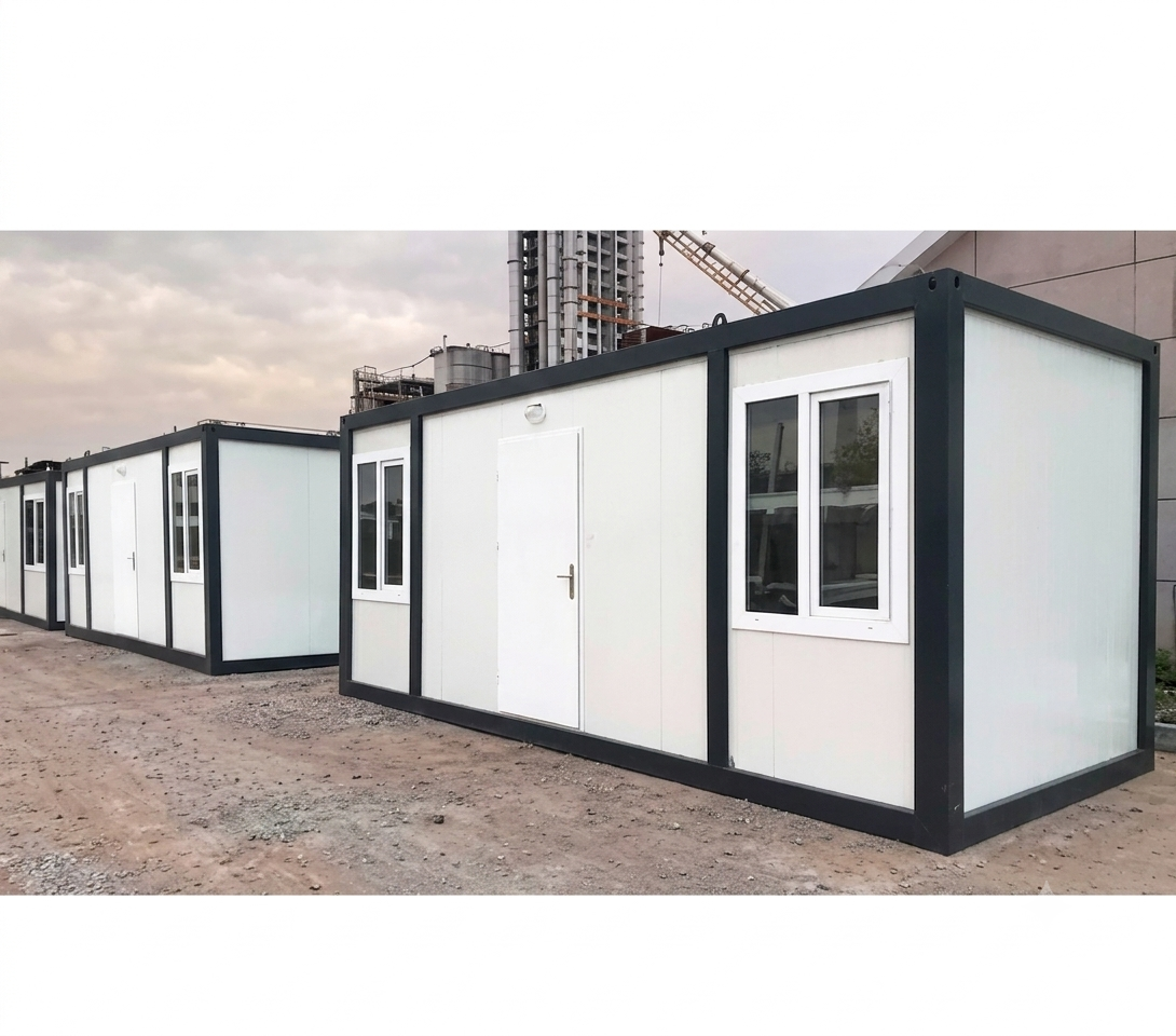 Bungalow de chantier double oc.A6005  pour espace de travail, salle de réunion - module-t_1