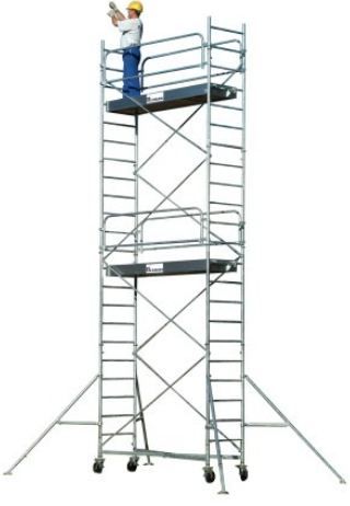 Echafaudage roulant en acier galvanisé generis 950 - comabi snc - hauteur de travail maxi. 14 m_1