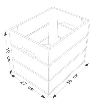 Caisse en bois L3 - Simply a Box - L36 x H30 x P27 cm - fabriquée en France, modulable et personnalisable_1