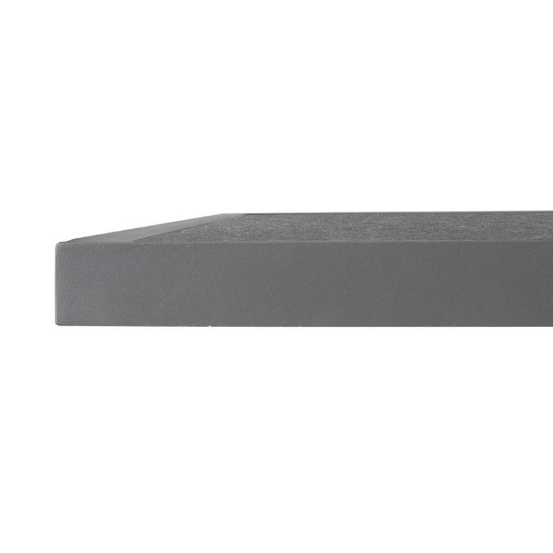 Plateau de table extérieur carré en verre trempé noir brossé bord gris 700 mm | Bolero - DZ873_1