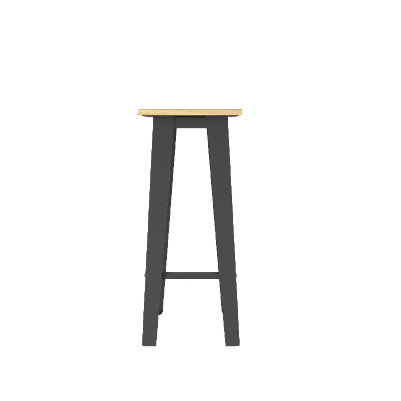 Tabouret Haut Selim en Robinier et pieds fonte_1