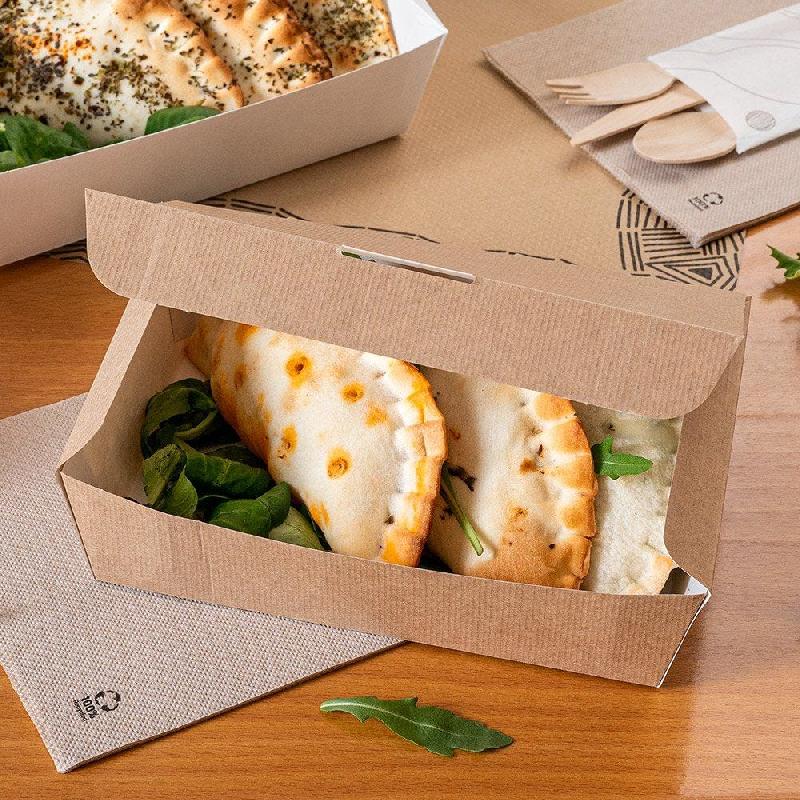 Boîtes Lunch box The Pack en carton nano micro naturel 21x18x5,5cm - par 360_1