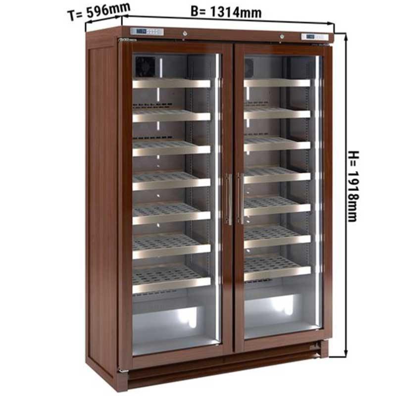 Cave à vin professionnelle multizones en bois massif - 200 bouteilles | GGM - WKI700_1