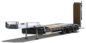 Semi-remorque surbaissée AMC Castera SRPE 54 extensible - PTAC 59,5T - 3 essieux - plancher bois exotique_1