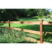 Ascot - clôture en bois tropical dur pour chevaux - hauteur 1m20 à 1m30 - robuste et sans entretien_1