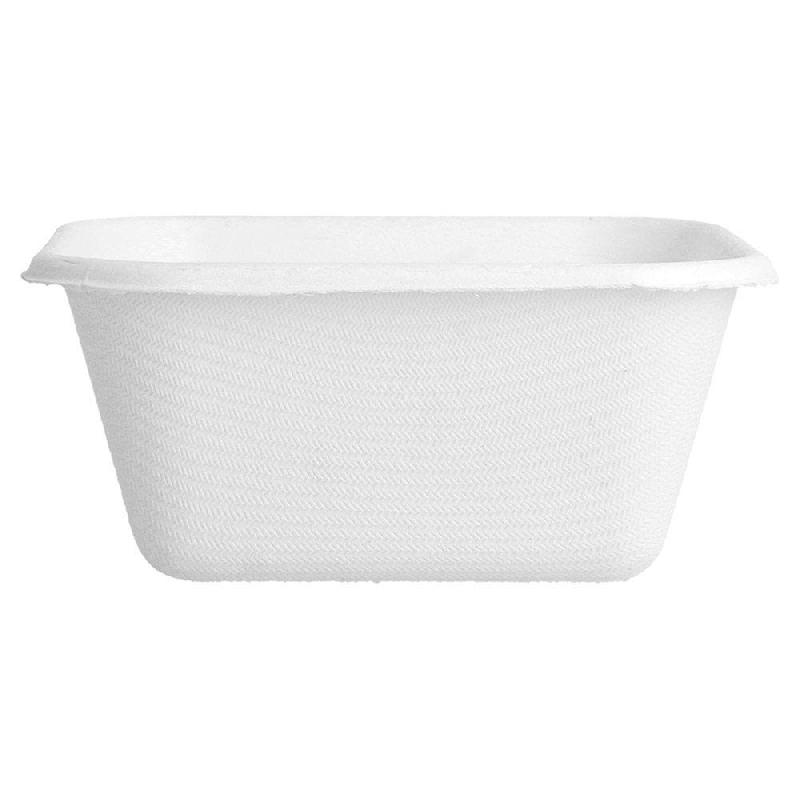 Coupe dessert bagasse blanche 250cc 9,5x9,5x4,3cm - par 50_1