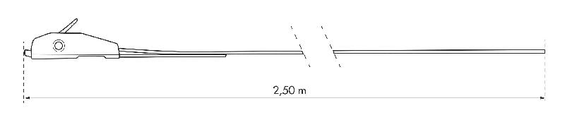 Set de 2 sangles d'arrimage à boucle autoserrante - largeur 25mm x 2,50m - polyester - boucle à came zamak_1