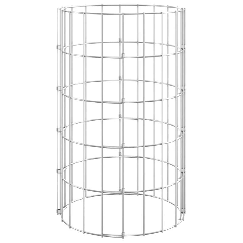 Vidaxl poteau à gabion circulaire acier galvanisé ø30x50 cm 152011_1