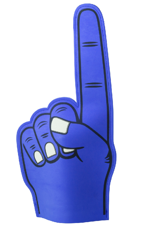 Main de mousse EVA - Couleur bleue - Poids 41g_1