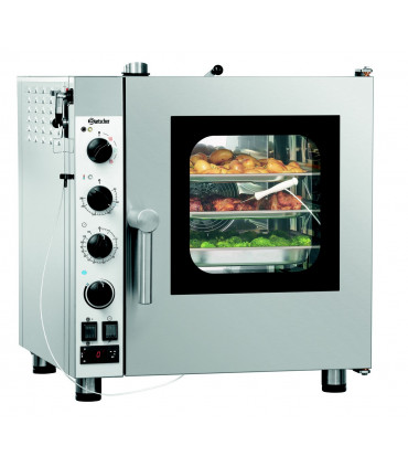 Four mixte à vapeur professionnel avec inversion de rotation du ventilateur pour une température optimale dans l'enceinte de cuisson- silverstream 5230m réf. 116622 bartscher_1