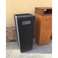 James Bond - Poubelle publique Magourban - 48 kg - GRC et fer peint, finition lisse_1