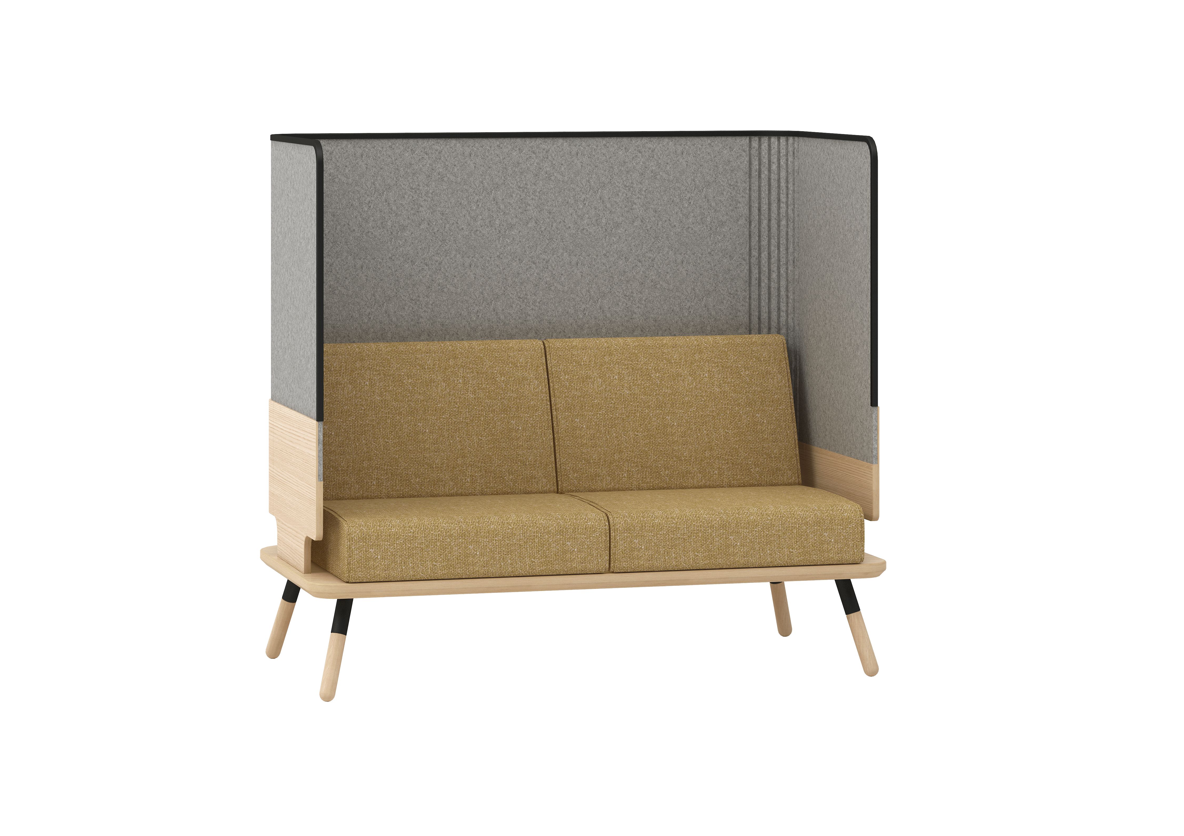 Peacework - cloison acoustique Equinoxe - système de sièges avec surface de travail intégrée et matériaux durables_1