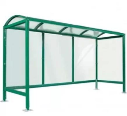 Abri Bus Viareggio - Profil en acier galvanisé 2,5 mm - Polycarbonate alvéolaire anti-UV - Ossature en tube carré_0