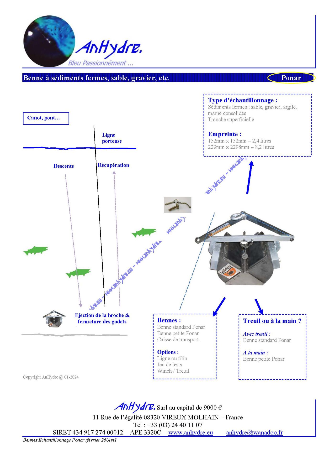 Bennes à sediments ekman, vanveen, ponar, petersen, shipeck, boxcorer_1