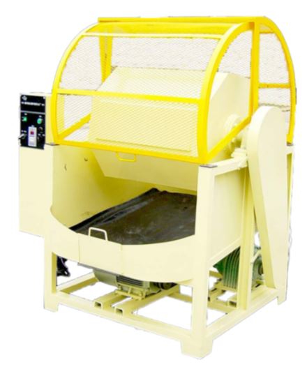 Tonneau rotatif de tribofinition pour les opérations de polissage et d'ébavurage_1