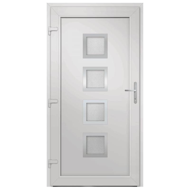 Vidaxl porte d'entrée blanc 108x208 cm pvc 3187842_1