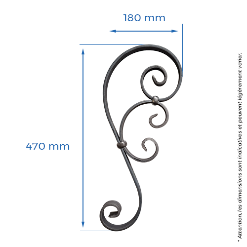 Volute H.470 x L.180 mm - plat 20 x 6mm_1
