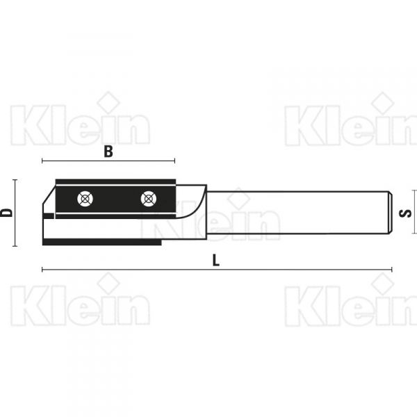 We100.160.R - Fraise à plaquette HW à coupes droites Z=2+1 - Sistemi S.R.L. - Diamètre 16_1