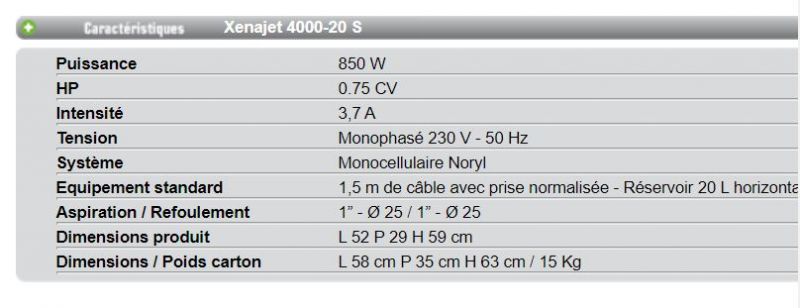 Xenajet 4000-20 S - Surpresseur automatique avec réservoir 20L - Pompes Guinard Loisirs - Puissance 850W_1