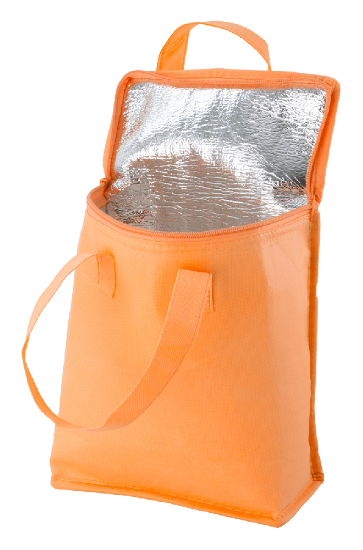 Sac isotherme en intissé avec isolation aluminium - Capacité 6 canettes ou 3 bouteilles - Couleur orange_1