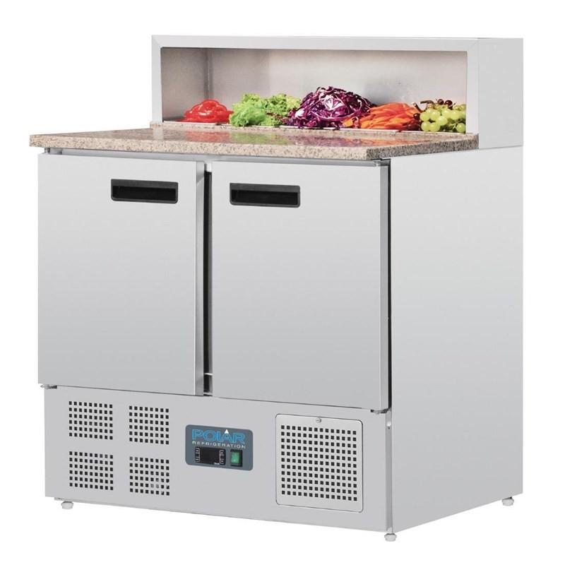 Comptoir de préparation réfrigéré à pizzas 288L Polar Série G G603 Polar_1
