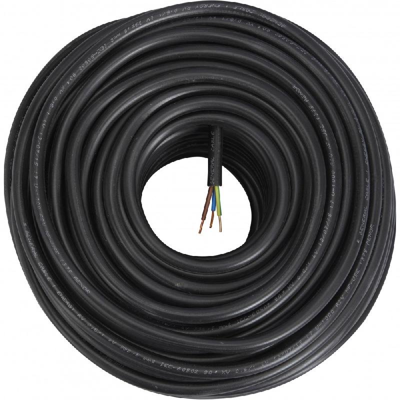 câble électrique 3g2 5 u1000r2v l 100 m noir