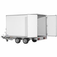 PM1720 - Remorque fourgon en bois Saris - 2000 kg - Double essieu - Freinée - 330x170 cm_1