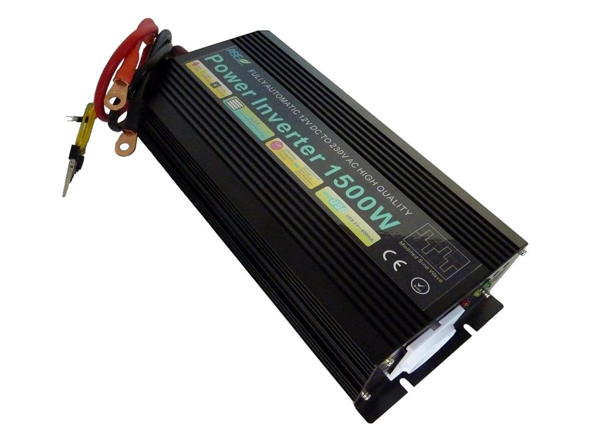 Transformateur / convertisseur de tension 1500W - 12V DC vers 230V AC - Quasi Sinus - Compact et silencieux_1