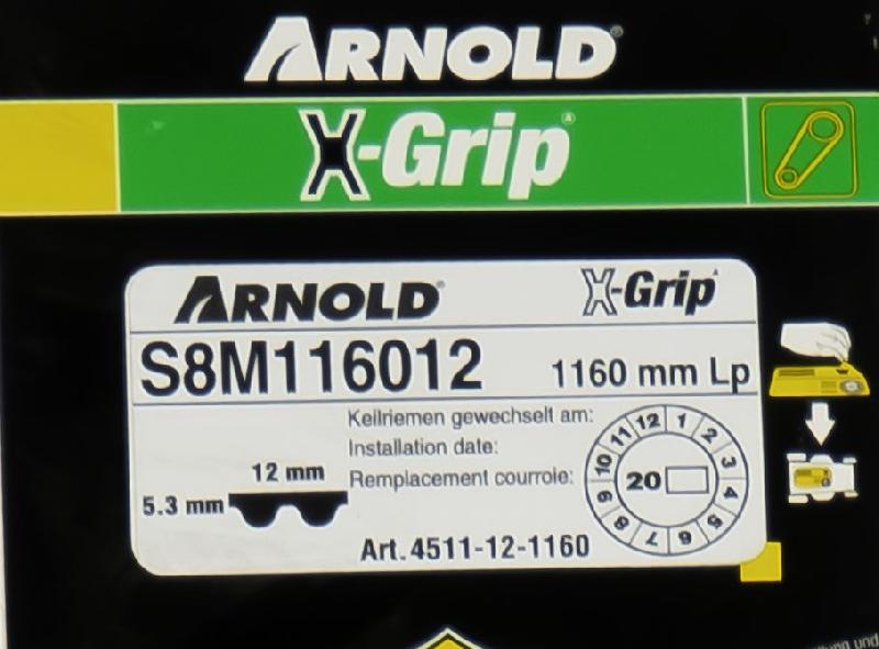 Courroie dentée trapézoïdale X-Grip - Type 120S8M1160_1