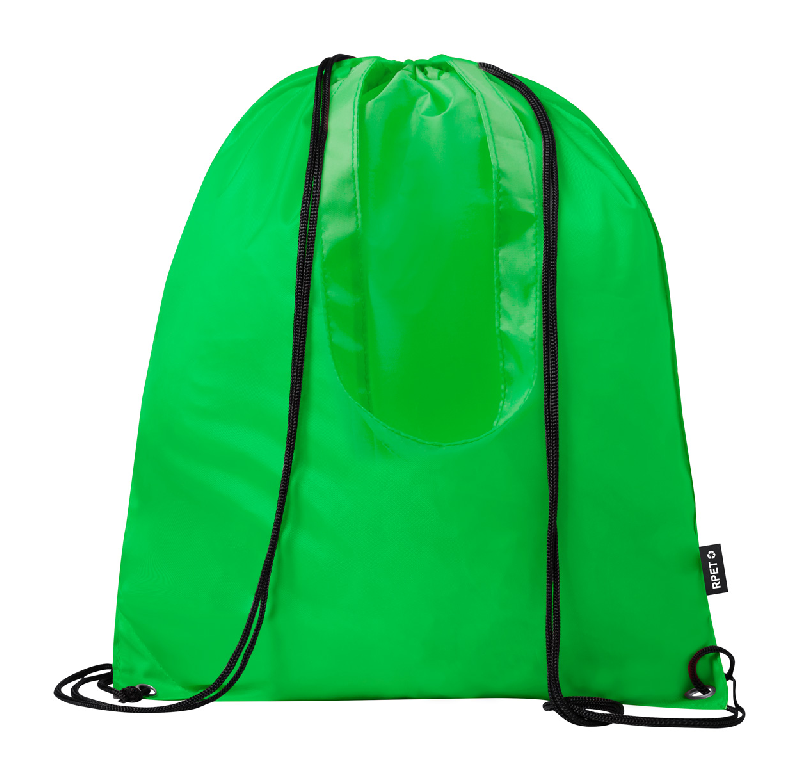 Sac piscine en polyester RPET - anses longues - labélisé RPET - couleur vert - 40g_1