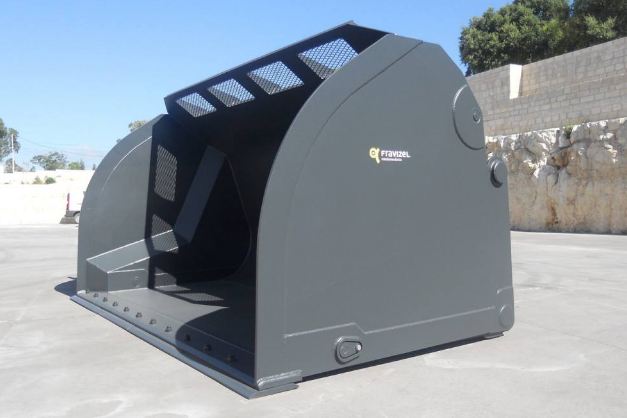 Godet de déchargement élevé Fravizel - grande capacité, pour matériaux légers_1