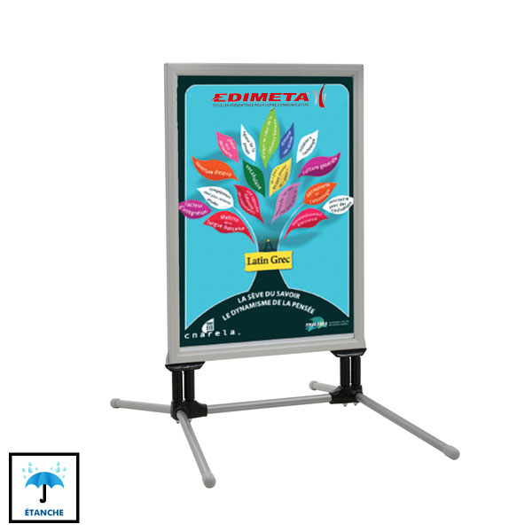 Panneau stop trottoirs 120 x 80 cm à ressorts - Base métallique gris - Réf : 215336_1