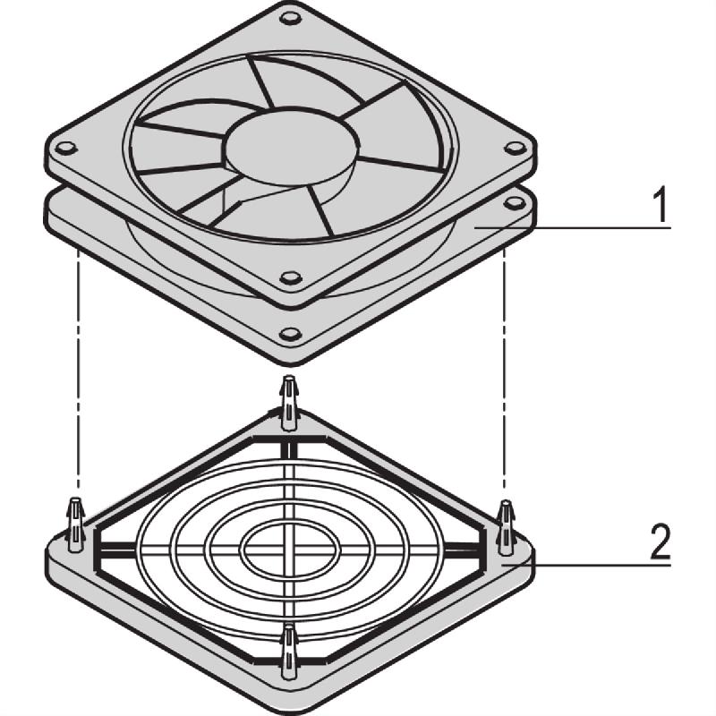 SCHROFF VARISTAR Ventilateur avec grille de protection, 38mm, 230V_1