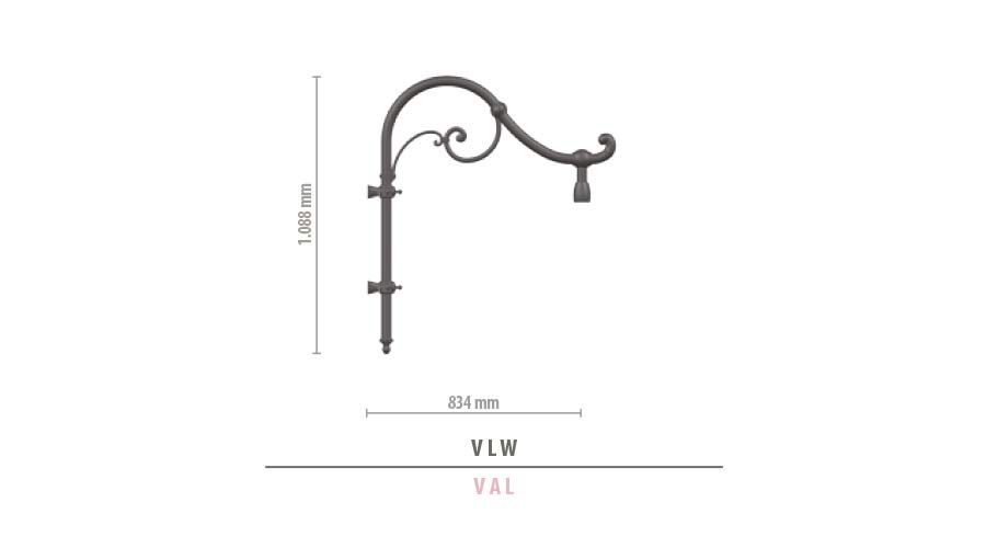 Val - crosses murales pour mâts/poteaux - GMR Enlights - 834 mm_1
