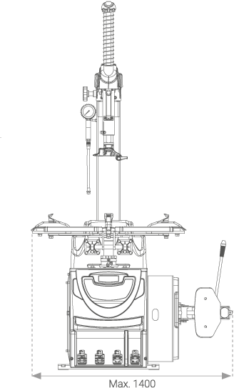 Démonte pneus automatique 11'' à 26'' + 3ème bras_1