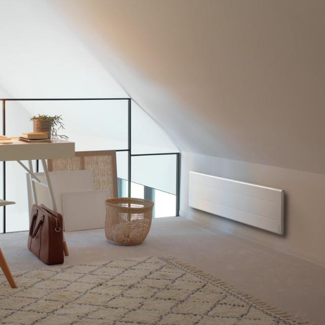 Radiateur connecté Oniris plinthe 750W blanc - Atlantic - 602107_1