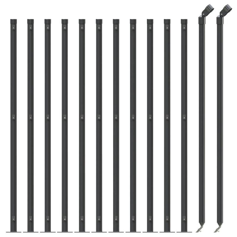 Vidaxl clôture à mailles losangées avec bride anthracite 1,1x25 m 153994_1