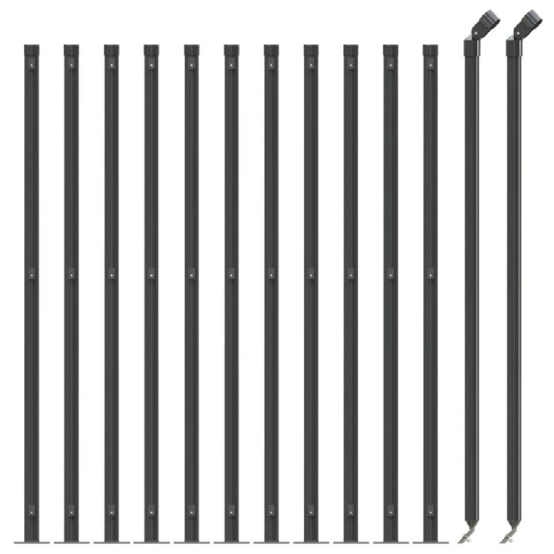 Vidaxl clôture en treillis métallique avec bride anthracite 1,1x25 m 154298_1