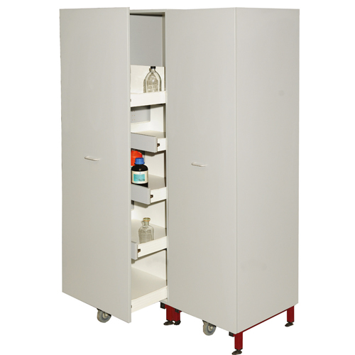 Armoire à tiroirs verticaux - Module simple en bois - 600 x 600 x 2000 mm - Réf AMT 8611 - BIOLAB_1