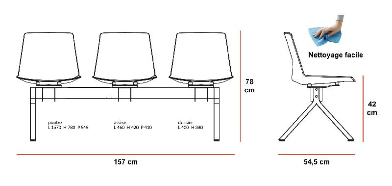 Banc d'accueil CLUE - Offisit - Bleu_1
