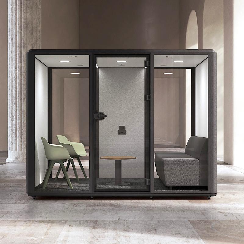 Cabine acoustique 6 personnes domus xl - MOBEL LINEA - gris anthracite , gris_1