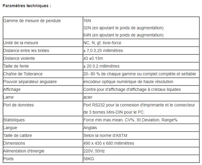 Hd - Équipement d'essai de textile Elmendorf - Haida - Poids : 58 kg - Normes ASTM et DIN_1