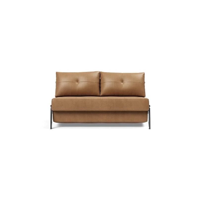 Canapé design convertible Innovation Living Cubed 02 Chrome - 200x160 cm - Coloris Faunal Brown_1