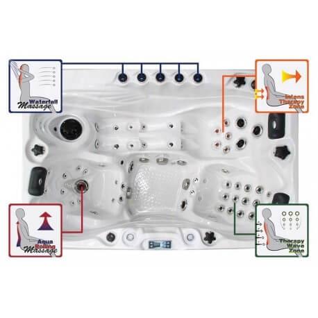 THE SENSATION - spa 230 x 155 x 91 cm - 3 places - 60 jets - système Aqua Rolling_1