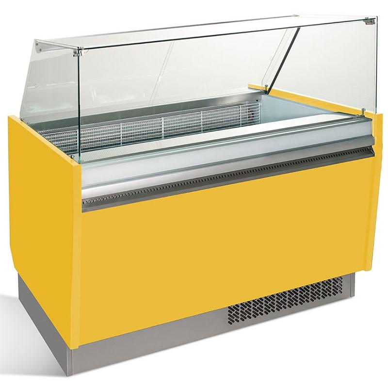 Vitrine de présentation glacier 10+10 bacs - ESTI Multicouleurs - Jaune_1