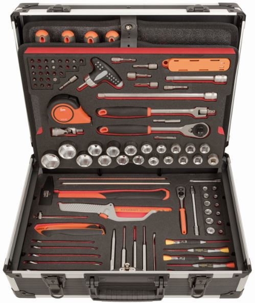 Caisse à outils Aluminium - 145 pcs - 4750ALC01FF1 avec boîtier robuste et outils variés_1