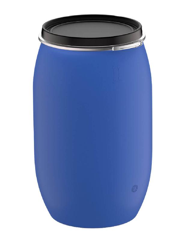 Fûts Plastique - 30L à 220L - à Ouverture totale - Bleu - 220 L_1