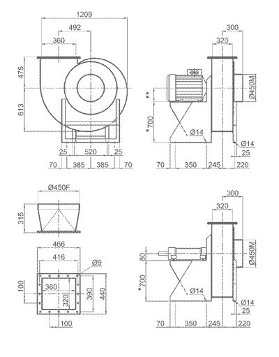 VSA 70 - Ventilateur centrifuge industriel Plastifer - Haute pression en polypropylène résistant UV_1