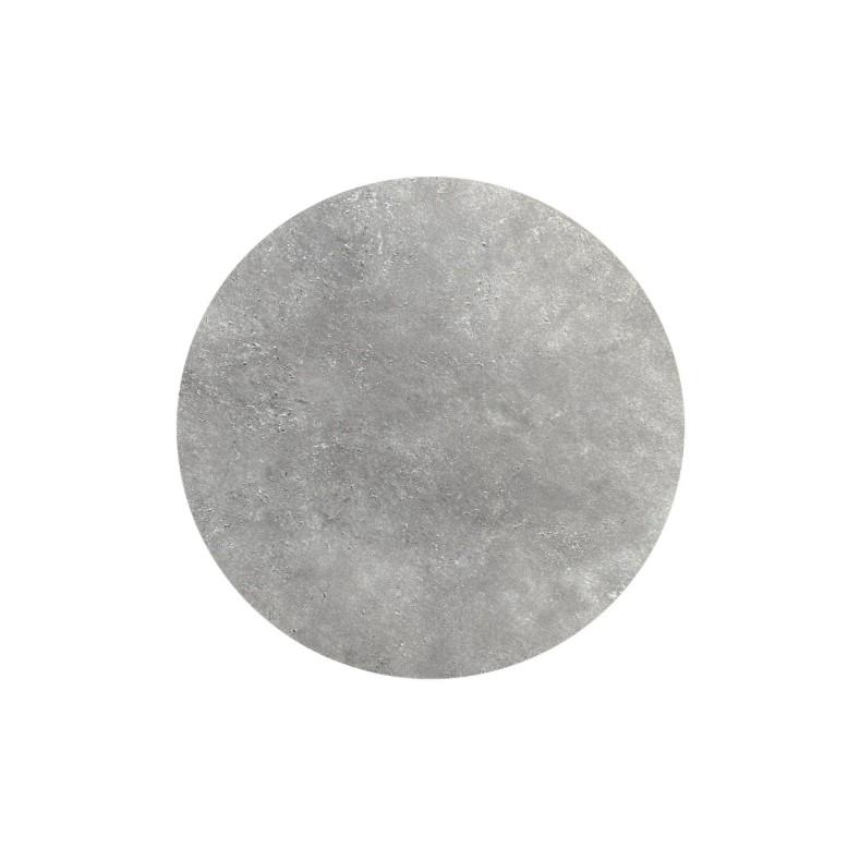 X Cross table de bistrot avec piètement noir + plateau HPL Moonstone Ø70 cm_1